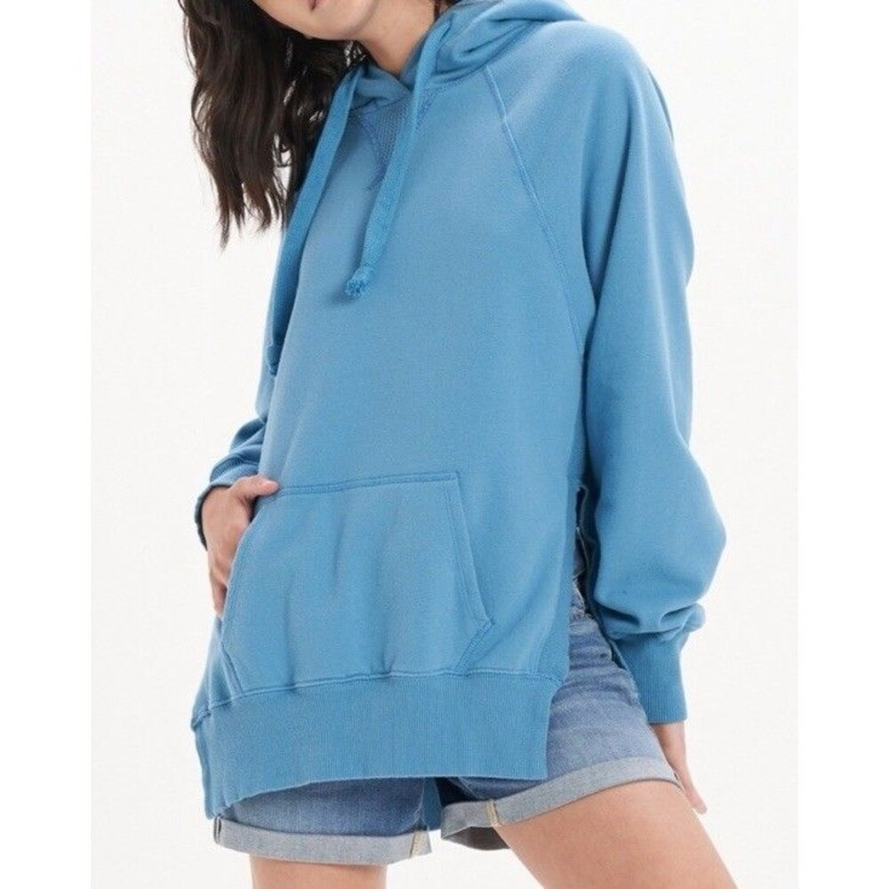 American Eagle Womens Oversized S Hoodie Sweatshirt Blue Baggy Pullover …